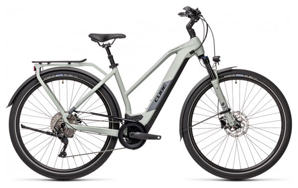 City E-Bike Cube Kathmandu Hybrid Pro 625 Trapeze Shimano Deore 10-fach 625 Wh 700 mm Mondgrau 2021