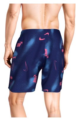 Nike Swim Multi Print Short Blue Homme