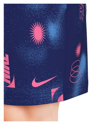 Nike Swim Multi Print Short Blue Homme