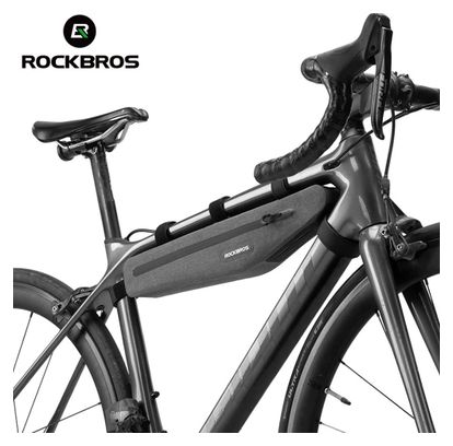 Sacoche de vélo étanche Rockbros AS-052 pour cadre - gris