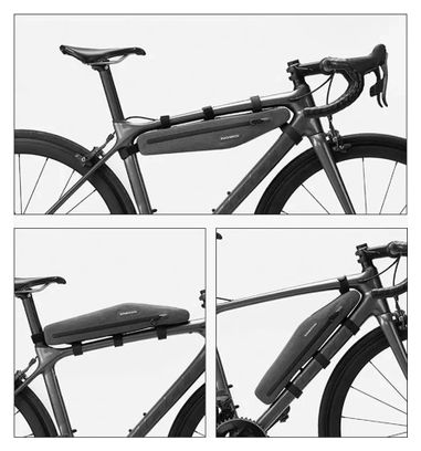 Sacoche de vélo étanche Rockbros AS-052 pour cadre - gris