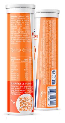 Electrolytes Hydratation - 5 Minéraux 4 Vitamines - Goût Naturel Pêche - Lot de 3 tubes - 45 comprimés effervescents
