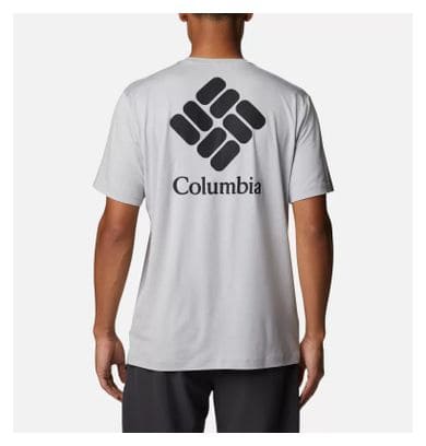 Columbia Tech Trail Grafisch T-Shirt Grijs Heren L