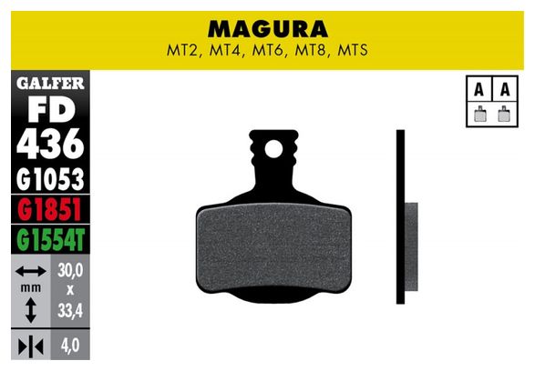 MEXITAL 4 Paires Plaquettes De Frein à Disque Vélo Pour MAGURA MT2 MT4