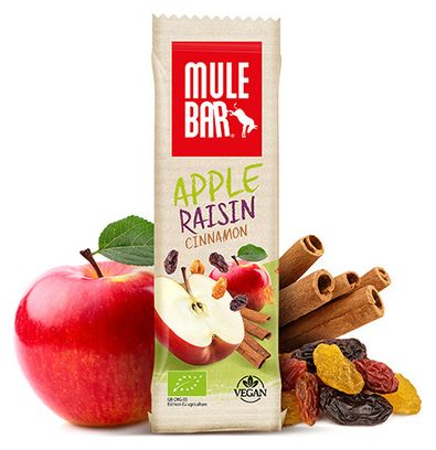Barre Énergétique MuleBar Bio & Vegan Pomme Raisins Cannelle 40 g