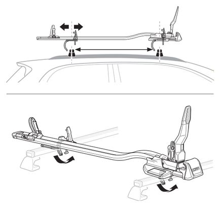 Thule FastRide/TopRide Around-the-bar Adapter for Thule FastRide and TopRide Roof Bike Racks