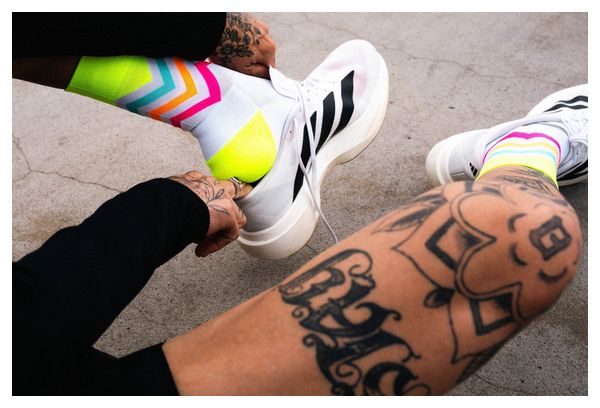Chaussettes Incylence Running Volts Jaune/Rose