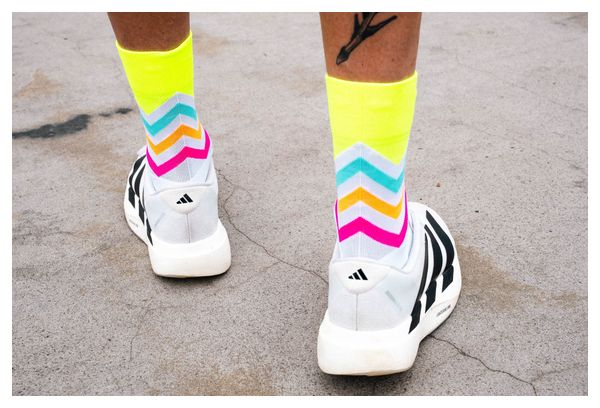 Chaussettes Incylence Running Volts Jaune/Rose