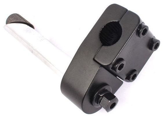 BMX Potence Prism Noire pour fouches 1  KHEbikes