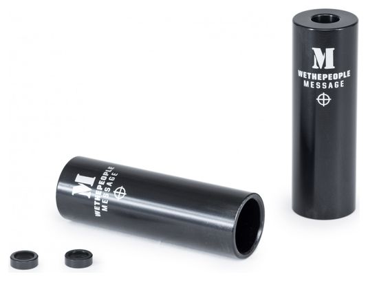 Clavijas Mensaje de sal / 14 mm con adaptador de 10 mm Negro