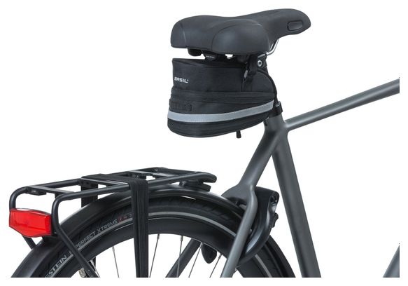 Basil Mada Sac de Selle - compact  noir  1L  velcro  accessoire de vélo