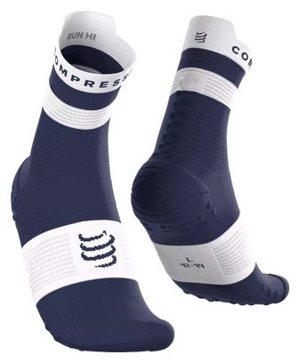 Compressport Pro Racing V4.0 Run High Socks, Blue/White