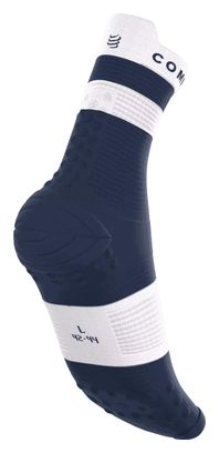 Compressport Pro Racing V4.0 Run High Socks, Blue/White