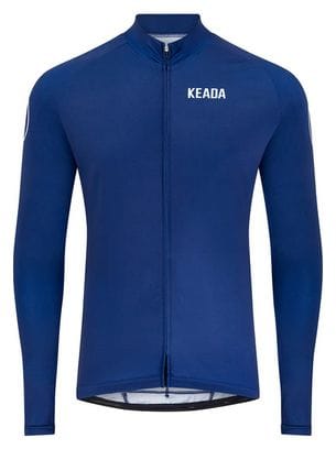 Maillot de cyclisme homme essentiel à manches longues - Marine