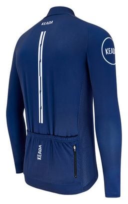 Maillot de cyclisme homme essentiel à manches longues - Marine