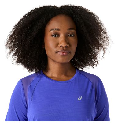 Camiseta de manga corta Asics Road violeta para mujer