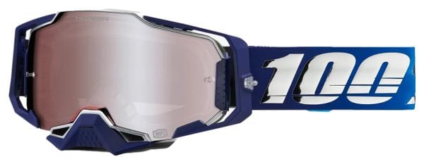 100% Armega Blue Goggle - HiPER Silver Flash Mirror Lenses