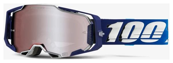 100% Armega Blue Goggle - HiPER Silver Flash Mirror Lenses