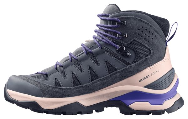 Salomon Quest Echo GTX Hiking Shoes, Gray/Pink/Purple, Women's