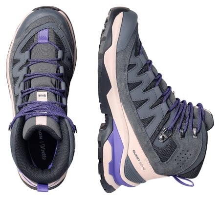 Salomon Quest Echo GTX Hiking Shoes, Gray/Pink/Purple, Women's