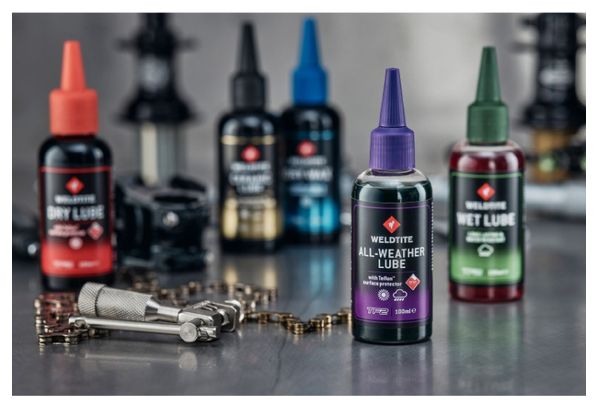 LUBRIFIANT VELO WELDTITE TF2 PERFORMANCE TOUTES CONDITIONS AU TEFLON POUR CHAINE (100ml) ALL WEATHER