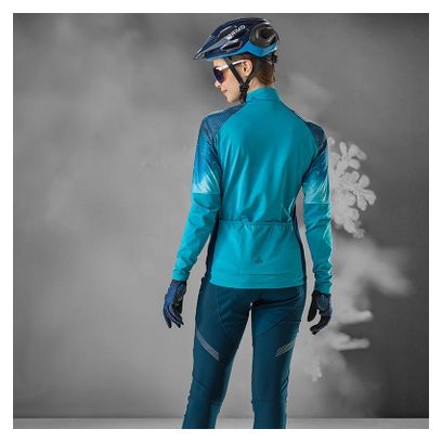 Chemise cycliste à manches longues Loeffler w bike L / s Jersey Vapor femmes-Bleu