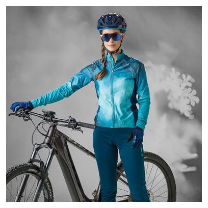 Chemise cycliste à manches longues Loeffler w bike L / s Jersey Vapor femmes-Bleu