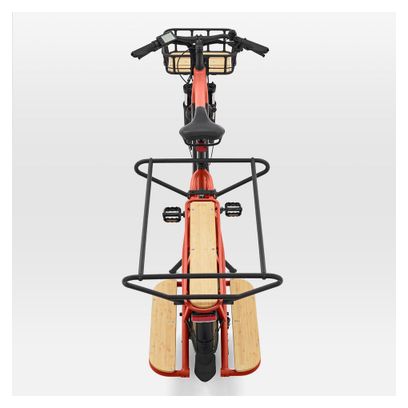 Btwin R500E Microshift Longtail Elektrische Bakfiets 8V 26/20'' 672 Wh Rood