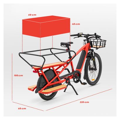 Long Tail Bicicletta Elettrica Da Decathlon Bici Cargo Bike