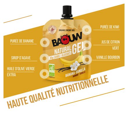 Baouw Natural Banana / Vanilla Energy Gel 85 grams