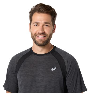 Camiseta de running Asics Road negra para hombre