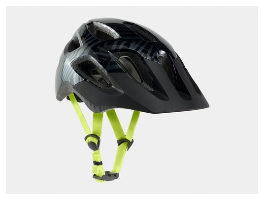 Bontrager Tyro Kinderhelm Zwart/Radioacitve Geel/Mat