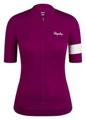 Maillot manches courtes Rapha Core Lightweight Jersey Mauve/Blanc Femme