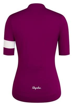 Maillot manches courtes Rapha Core Lightweight Jersey Mauve/Blanc Femme