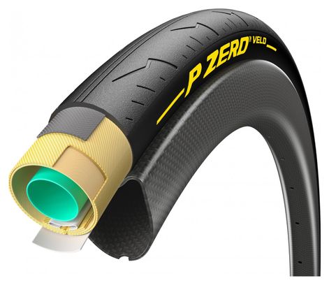 Pirelli P Zero Velo 700c Straßenrohr Schwarz