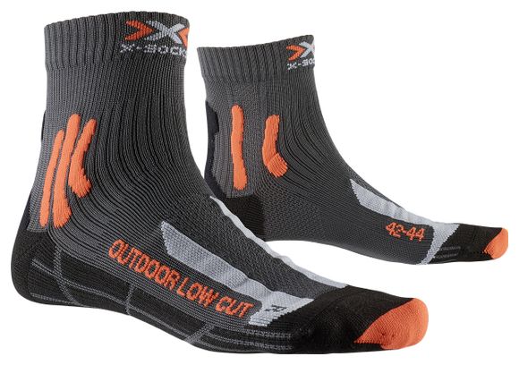 Pair of X-Socks TREK OUTDOOR LOW CUT Gray Orange