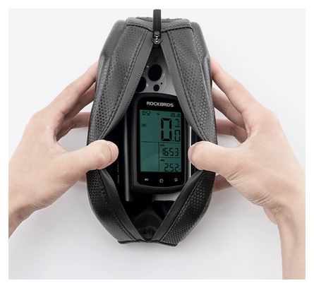 Rockbros Sac de vélo rigide pour cadre  tube supérieur  1.4L - Noir