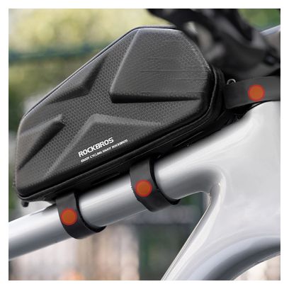 Rockbros Sac de vélo rigide pour cadre  tube supérieur  1.4L - Noir