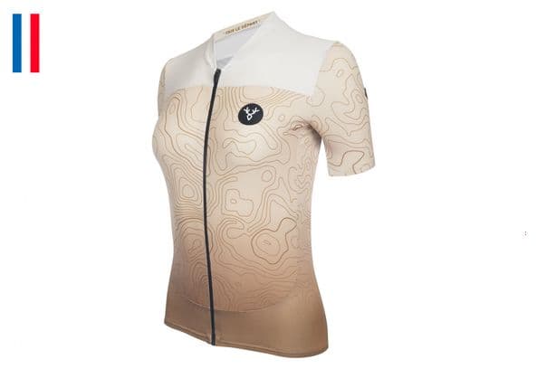 Women&#39;s Large Balloon Short Sleeve Jersey White / Bronze Tailored Fit