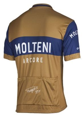 Maillot Manches Courtes Velo Rogelli Molteni - Homme - Marron