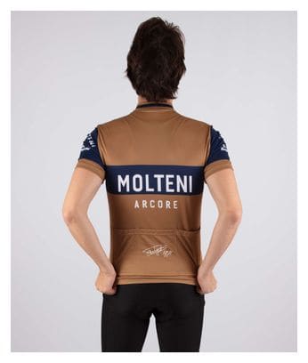 Maillot Manches Courtes Velo Rogelli Molteni - Homme - Marron