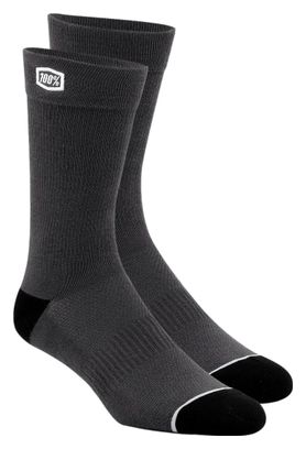 100% Solid Casual Grey Socks
