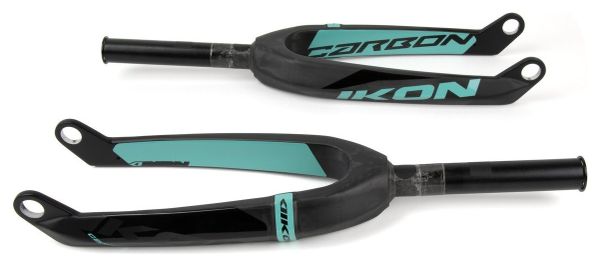 Ikon Pro Carbon vork 20'' 20mm Zwart/Turquoise Blauw