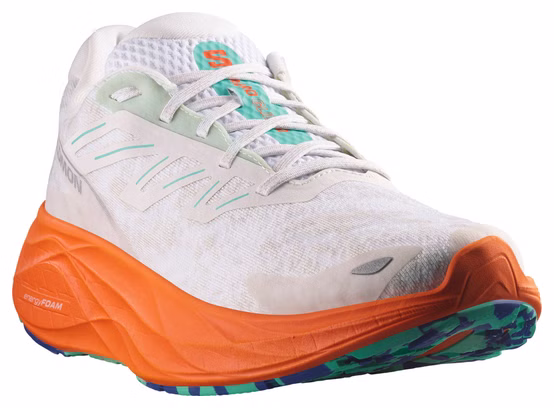 Chaussures Running Salomon Aero Glide 2 Blanc/Orange Homme