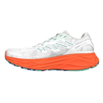 Chaussures Running Salomon Aero Glide 2 Blanc/Orange Homme