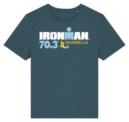 Dames Ironman 70.3 Marbella Turquoise Blauw Korte Mouw T-Shirt