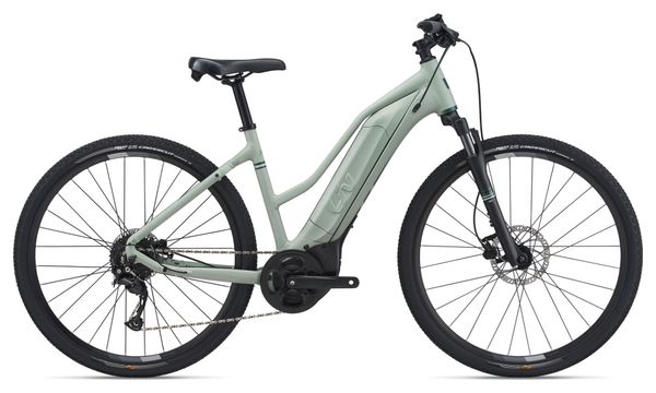 VTC Électrique Femme Liv Rove E+ Shimano Alivio 9V 400 Wh Vert Pastel