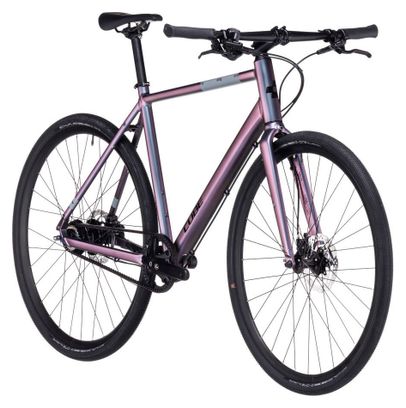 Vélo Fitness Cube Hyde Race Shimano Alfine 8V Courroie 700 mm Bleu Violet Galactic 2023