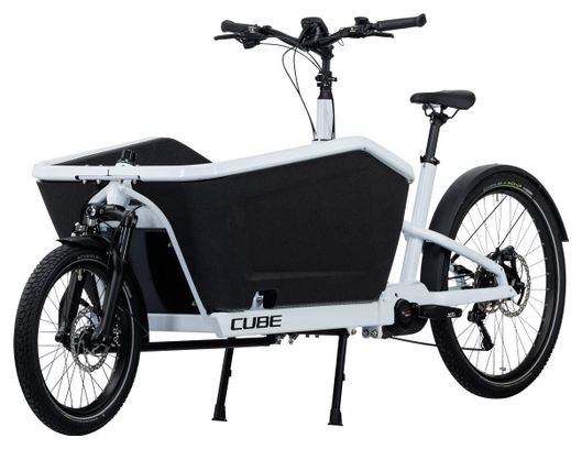 Cube Cargo Sport Dual Hybrid 1000 Bicicleta eléctrica de carga Shimano Deore 10S 1000 Wh 20/27.5'' Flash Blanco 2023
