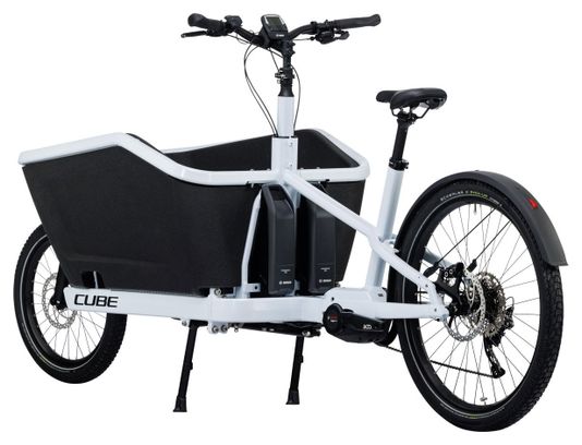 Cube Cargo Sport Dual Hybrid 1000 Elektrische Cargo Bike Shimano Deore 10S 1000 Wh 20/27.5'' Flash White 2023